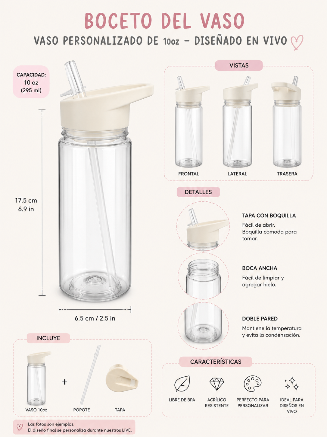 10 oz Acrylic tumbler -Live Customization