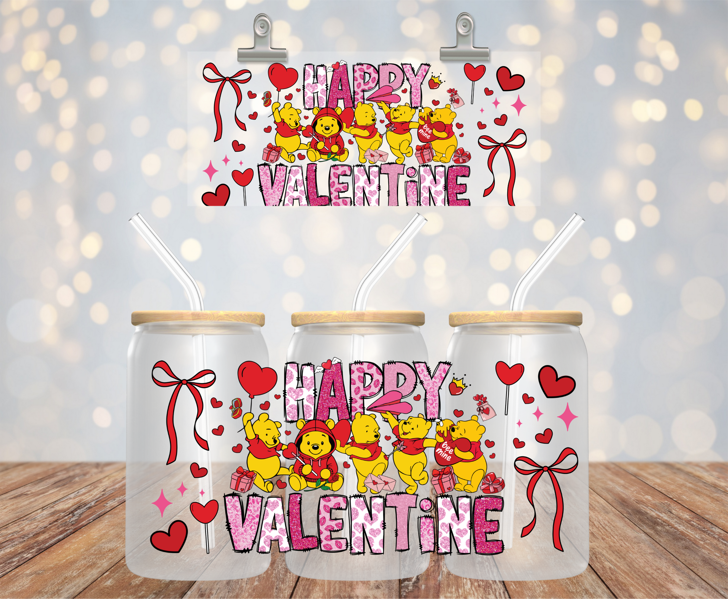 UV DTF POOH San Valentín