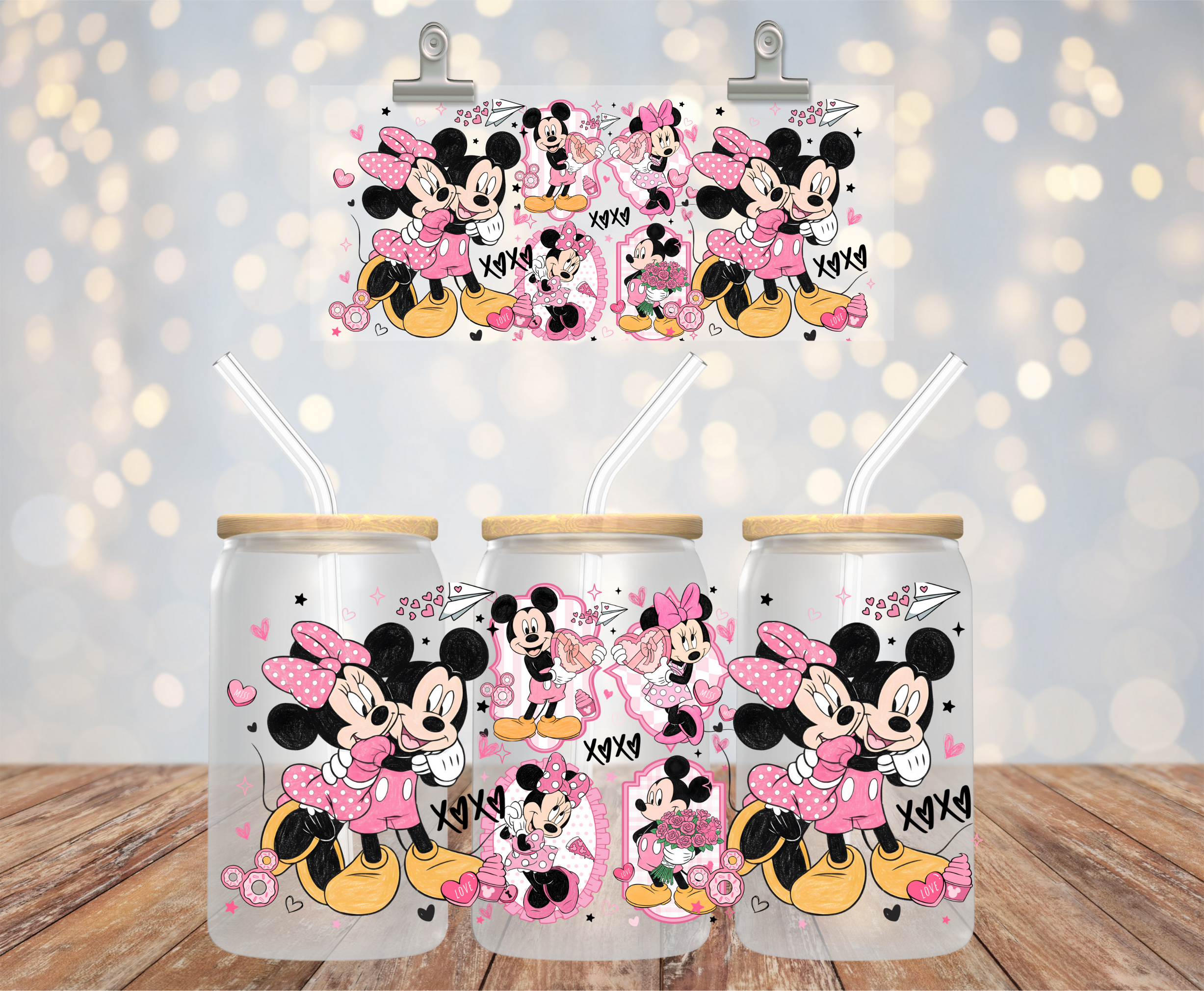 Minnie valentin uv dtf