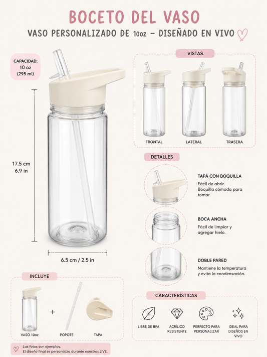 10  oz Acrylic tumbler -Live Customization