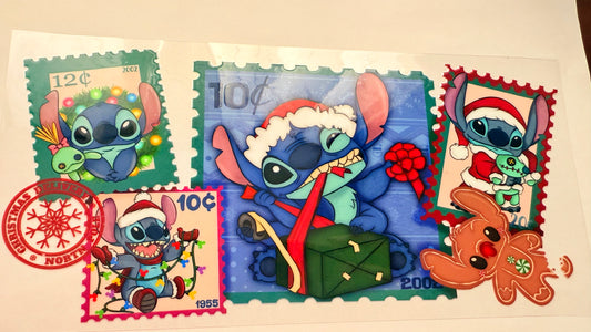 Stich Navideños -estilo estampilla