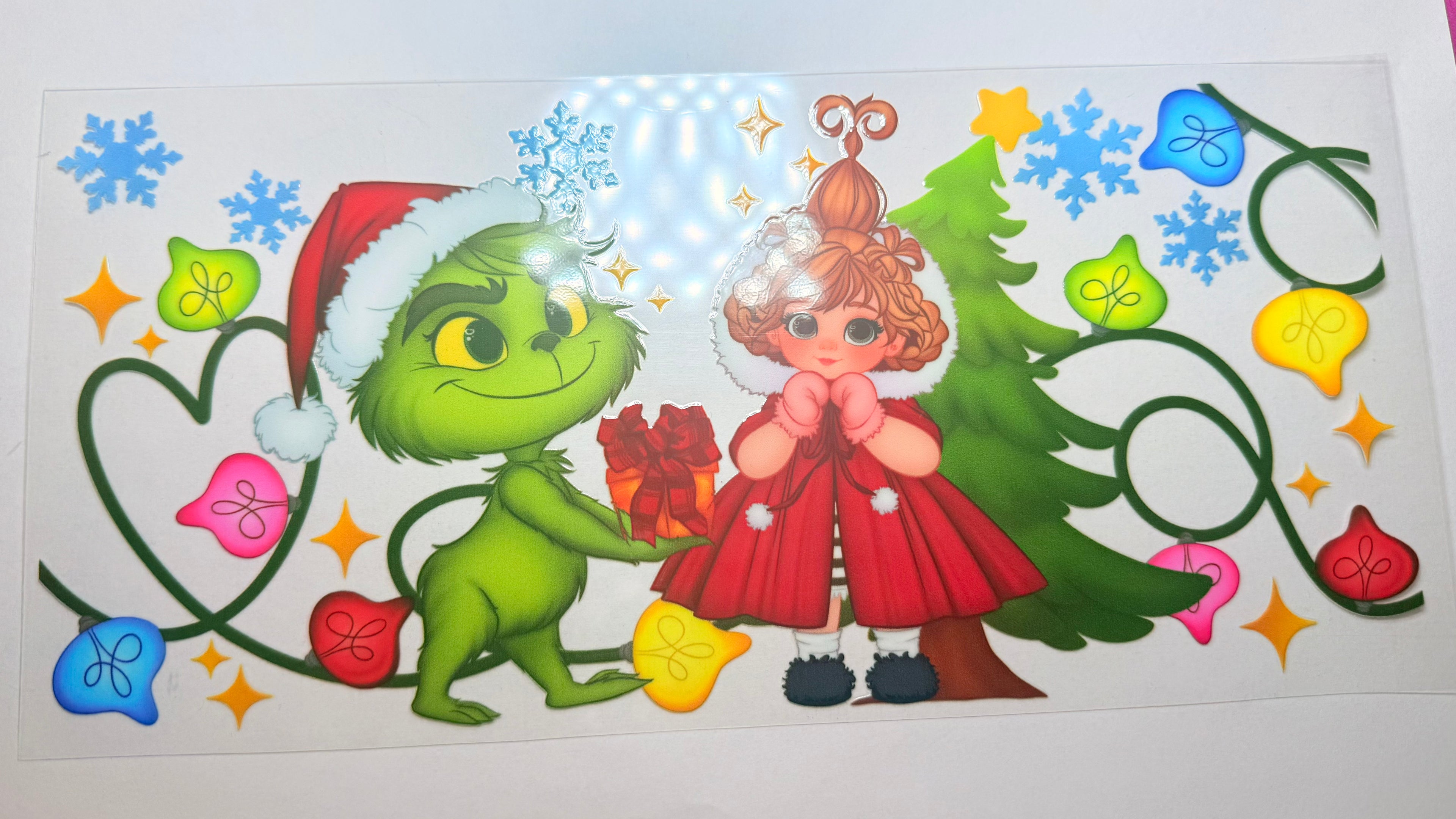 UV DTF GRINCH Y RED XMAS