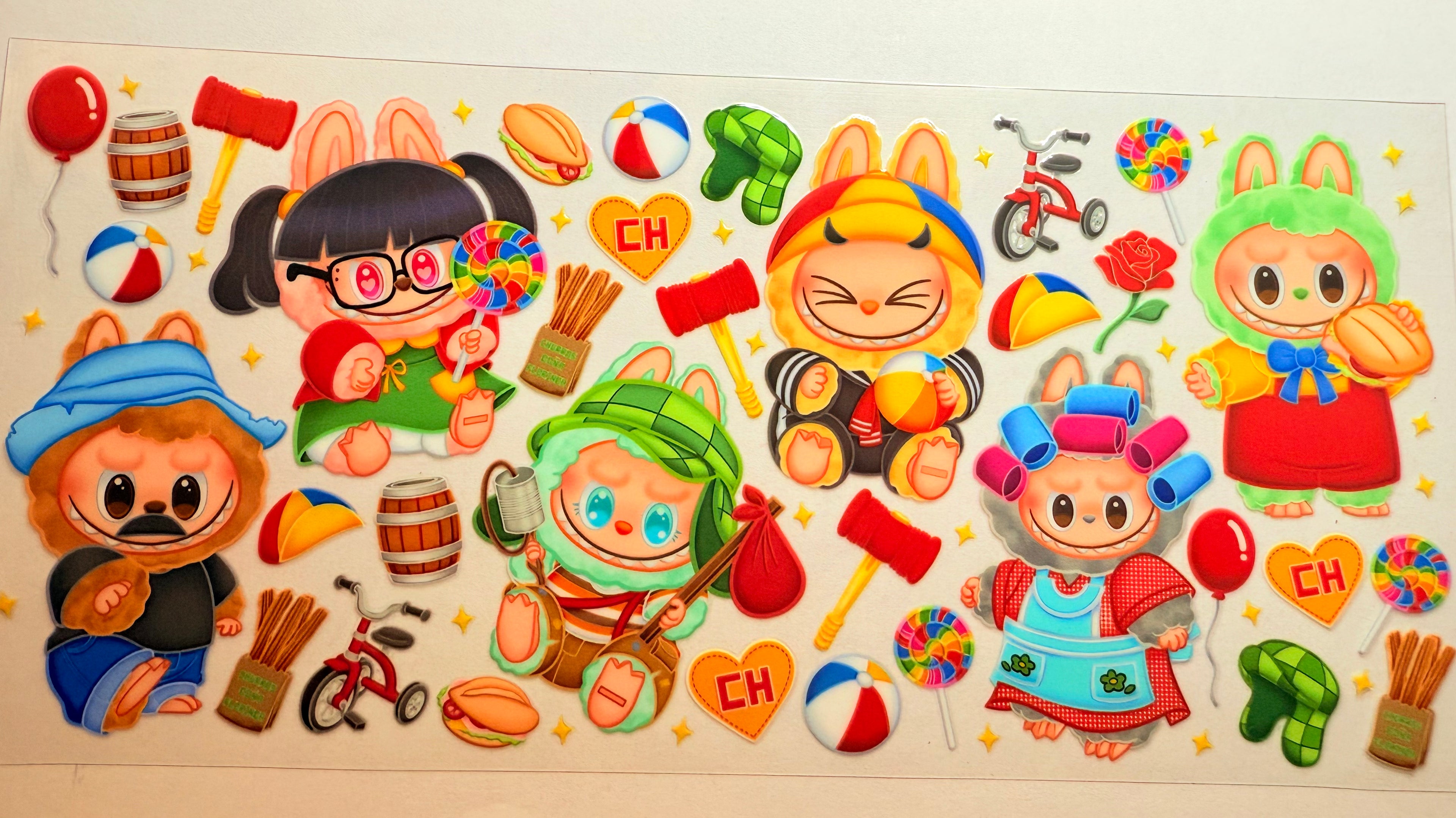 UV DTF LABUBU CHAVO DEL 8