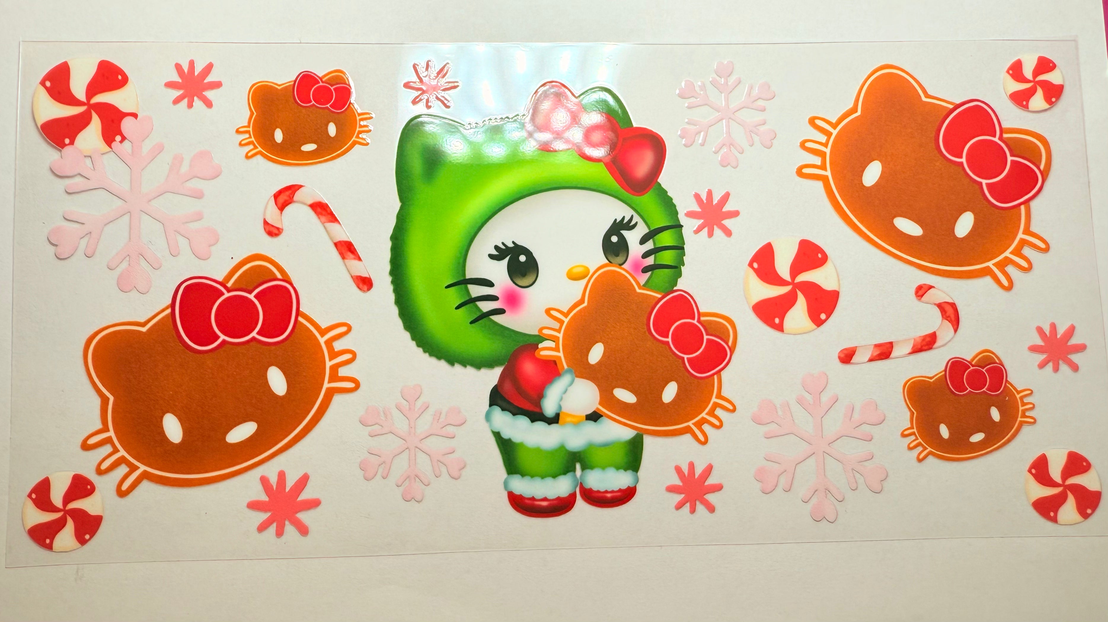 UV DTF GATITA GINGER XMAS