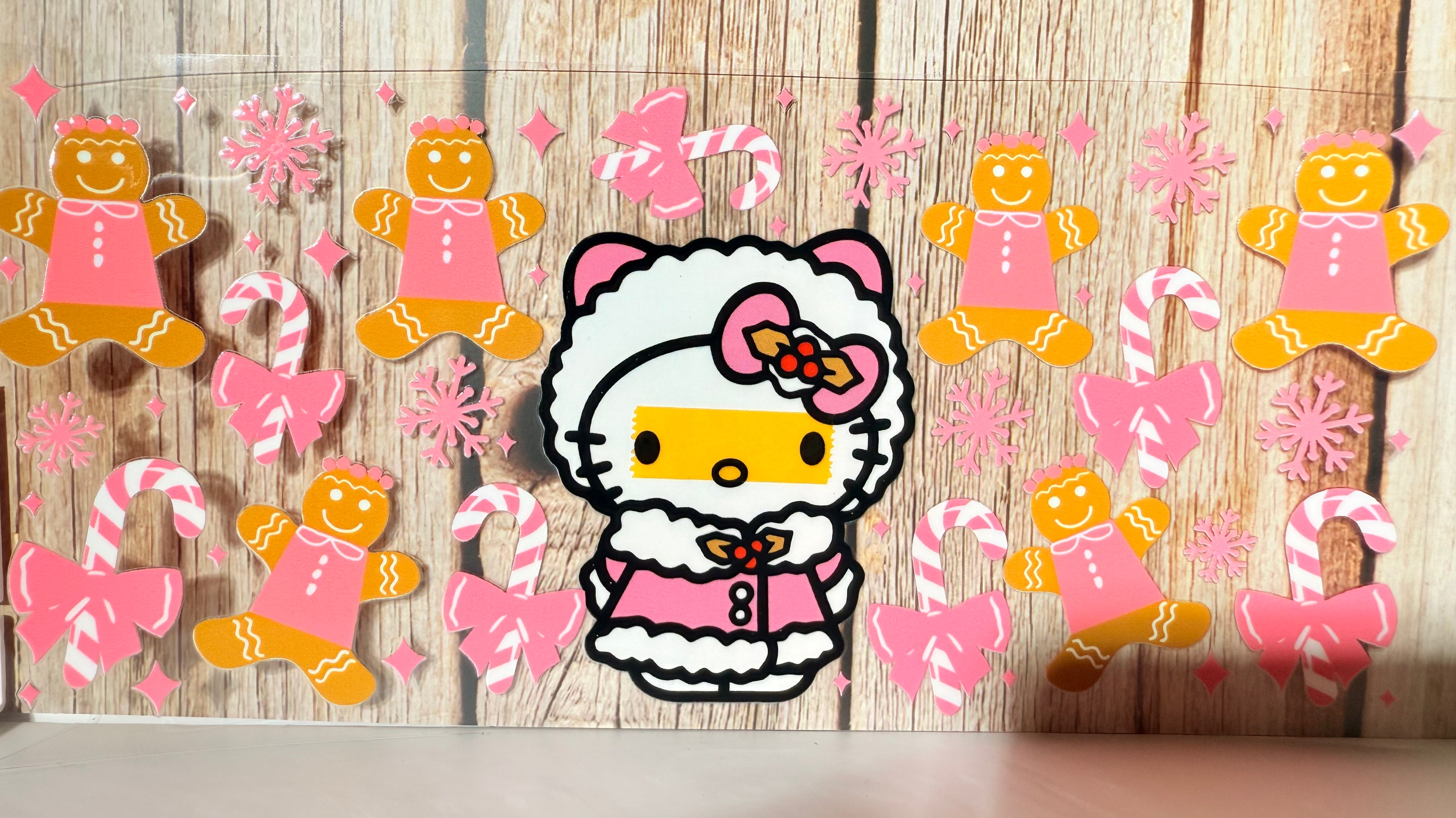 UV DTF KITTY GINGER XMAS