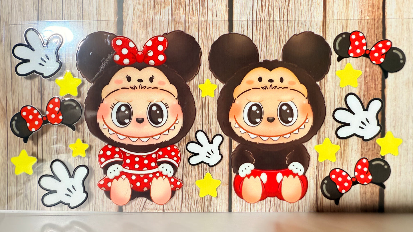 UV DTF LABUBU MINNIE Y MICKEY