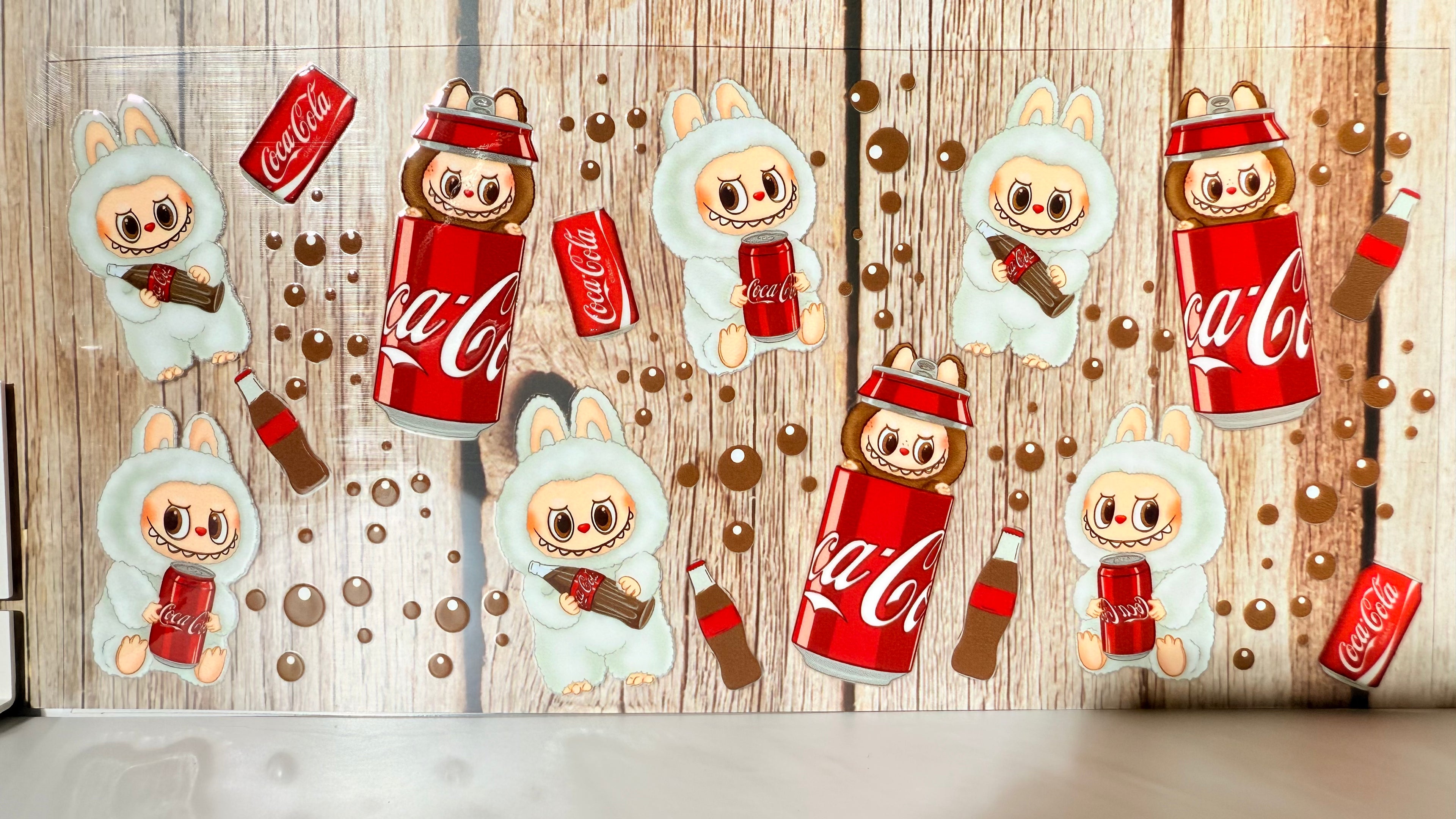 UV DTF LABUBU WHITE COCA COLA