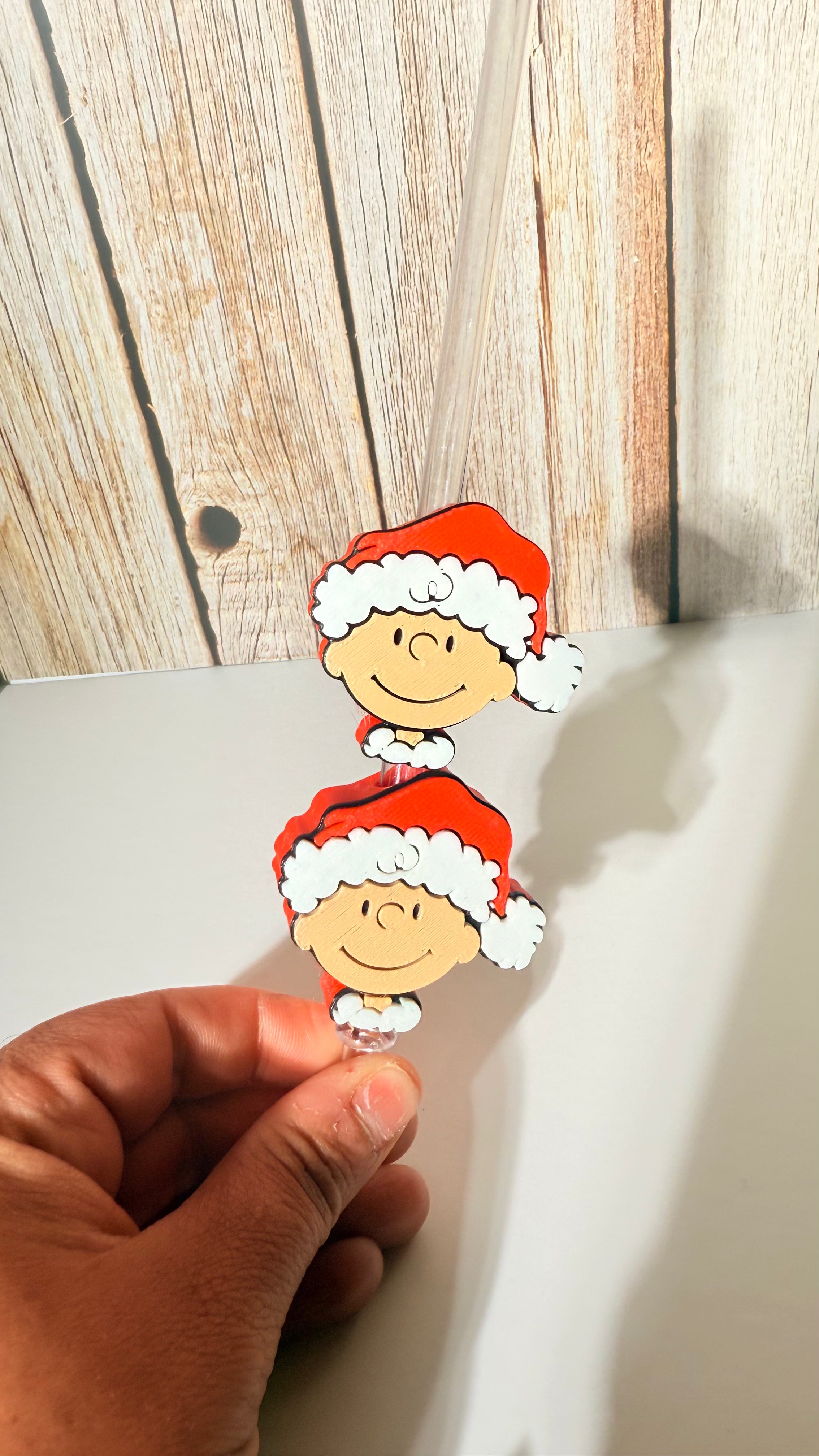 Niño estilo santa strawtopper