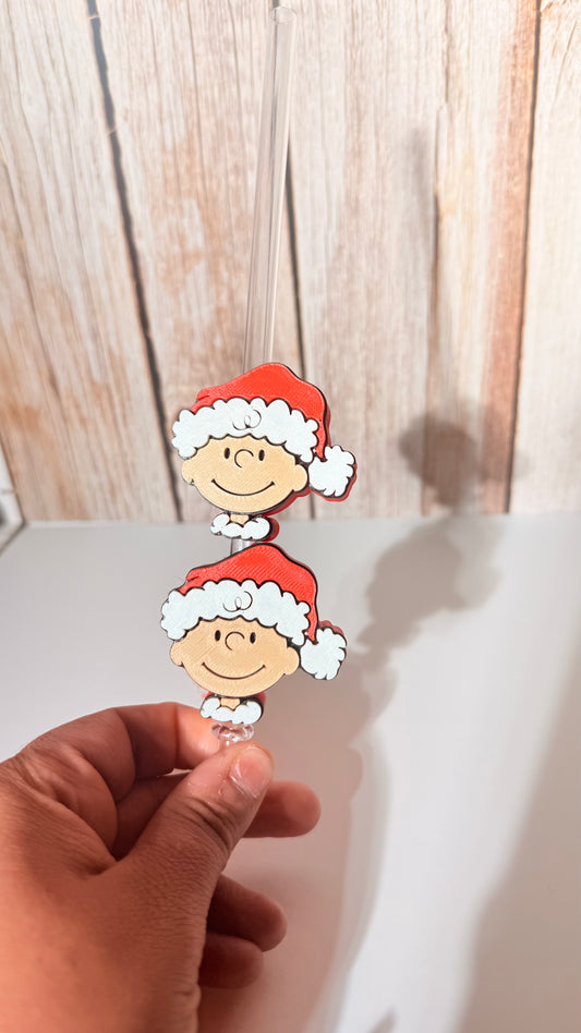 Niño estilo santa strawtopper