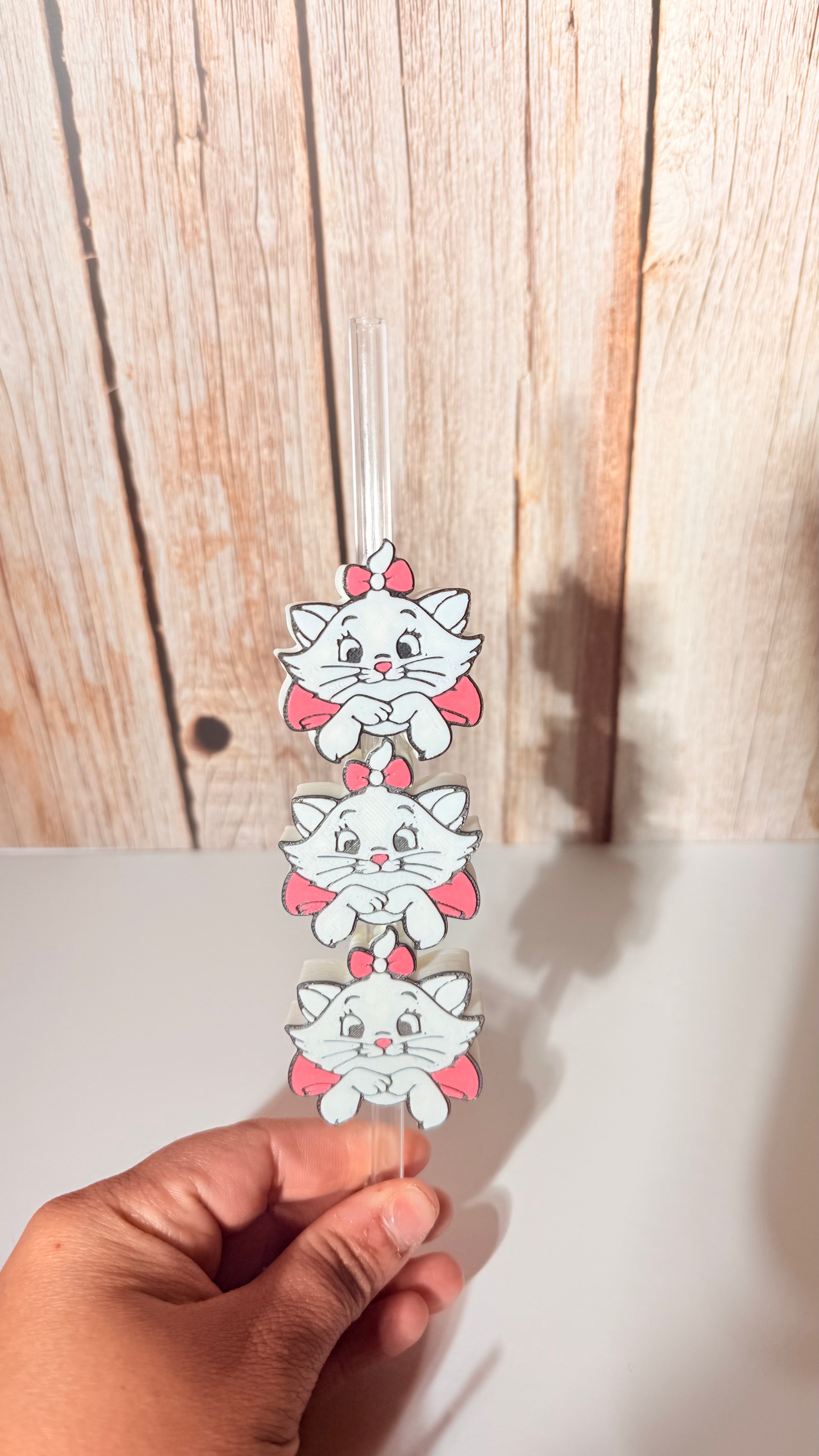 Paris cat strawtopper