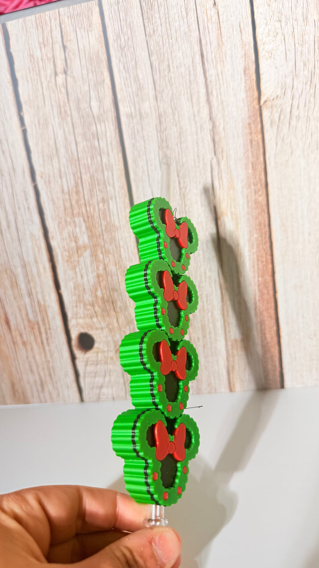 minni chritsmas strawtopper