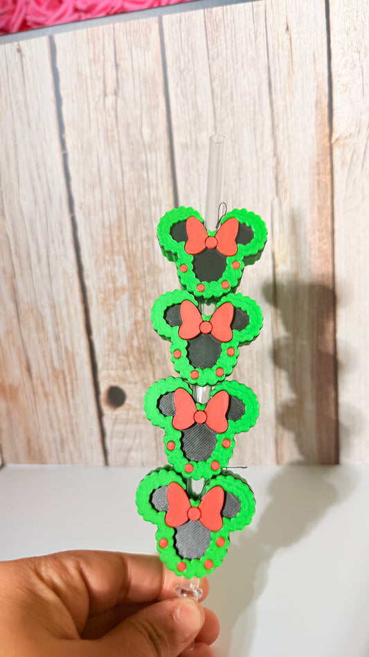minni chritsmas strawtopper