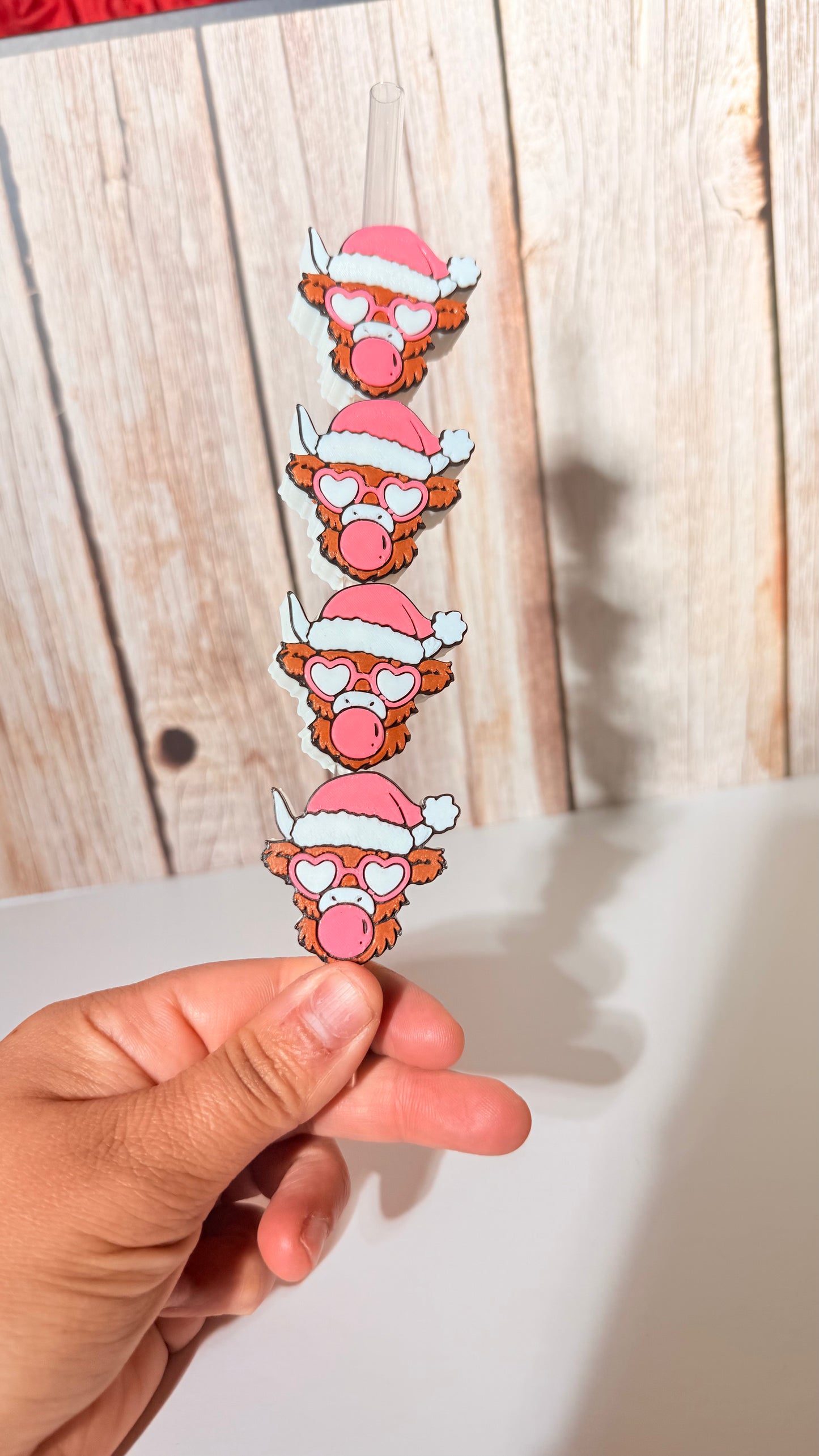 Pink holiday reindeer