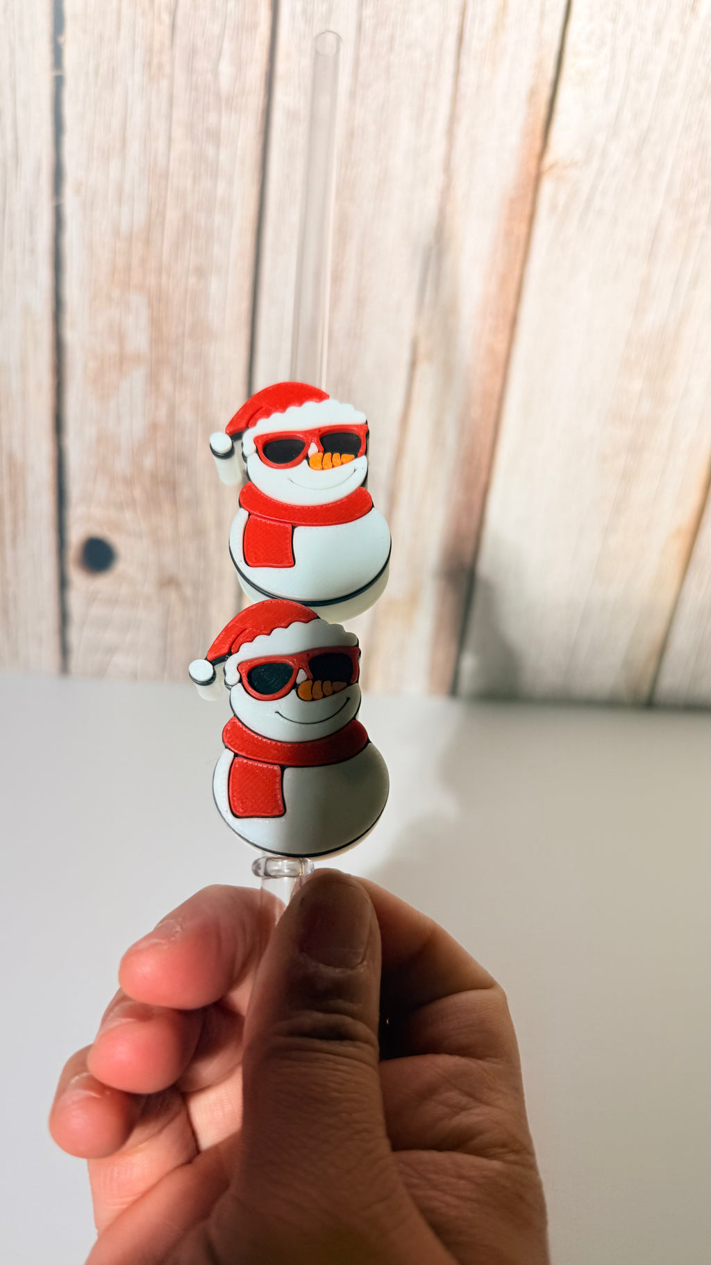 Snow Cool 3D straw topper