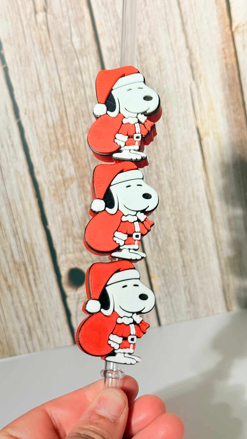 snoppy santa 3d strawtoper