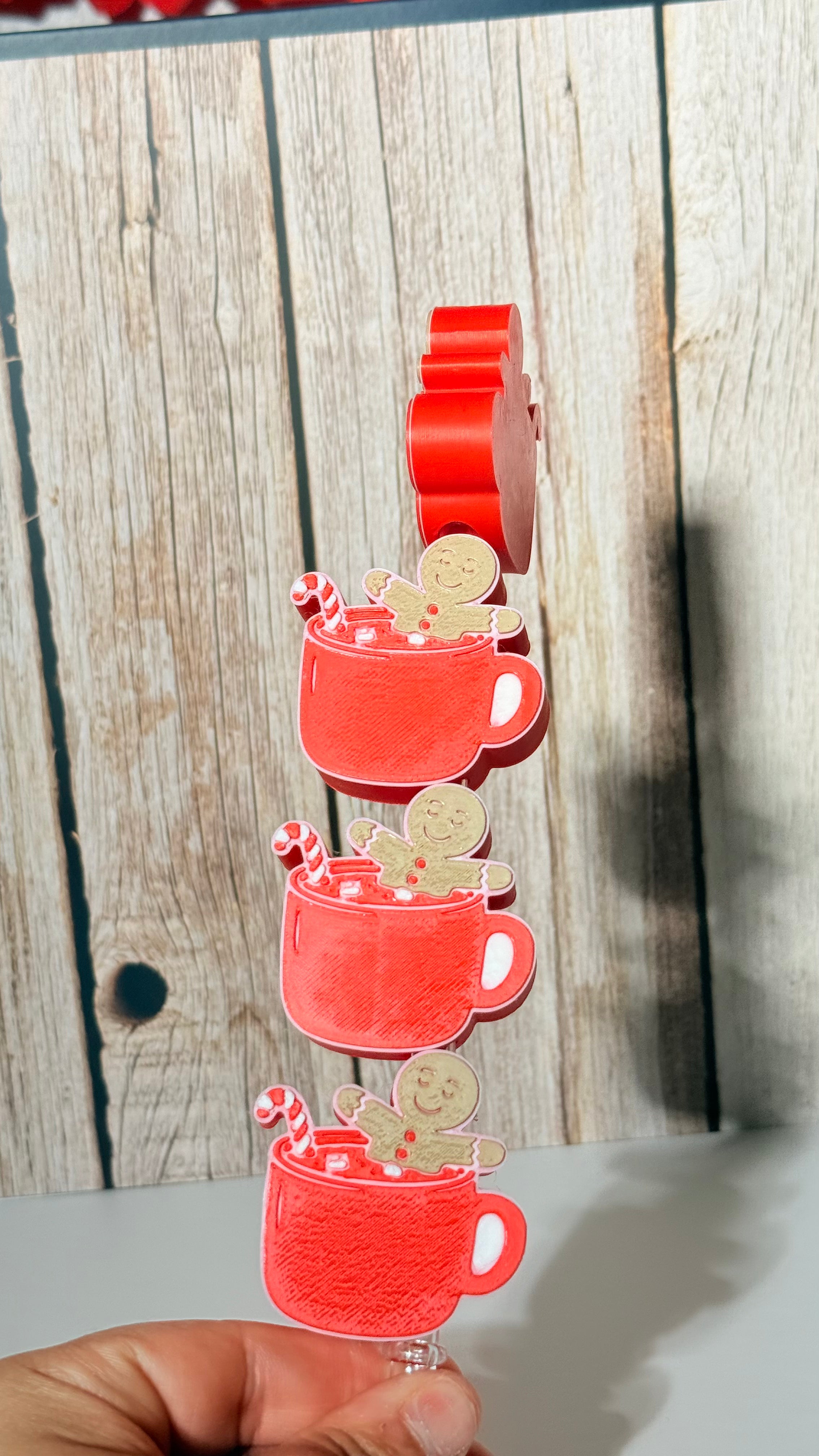 ginger coffe 3d straw topper