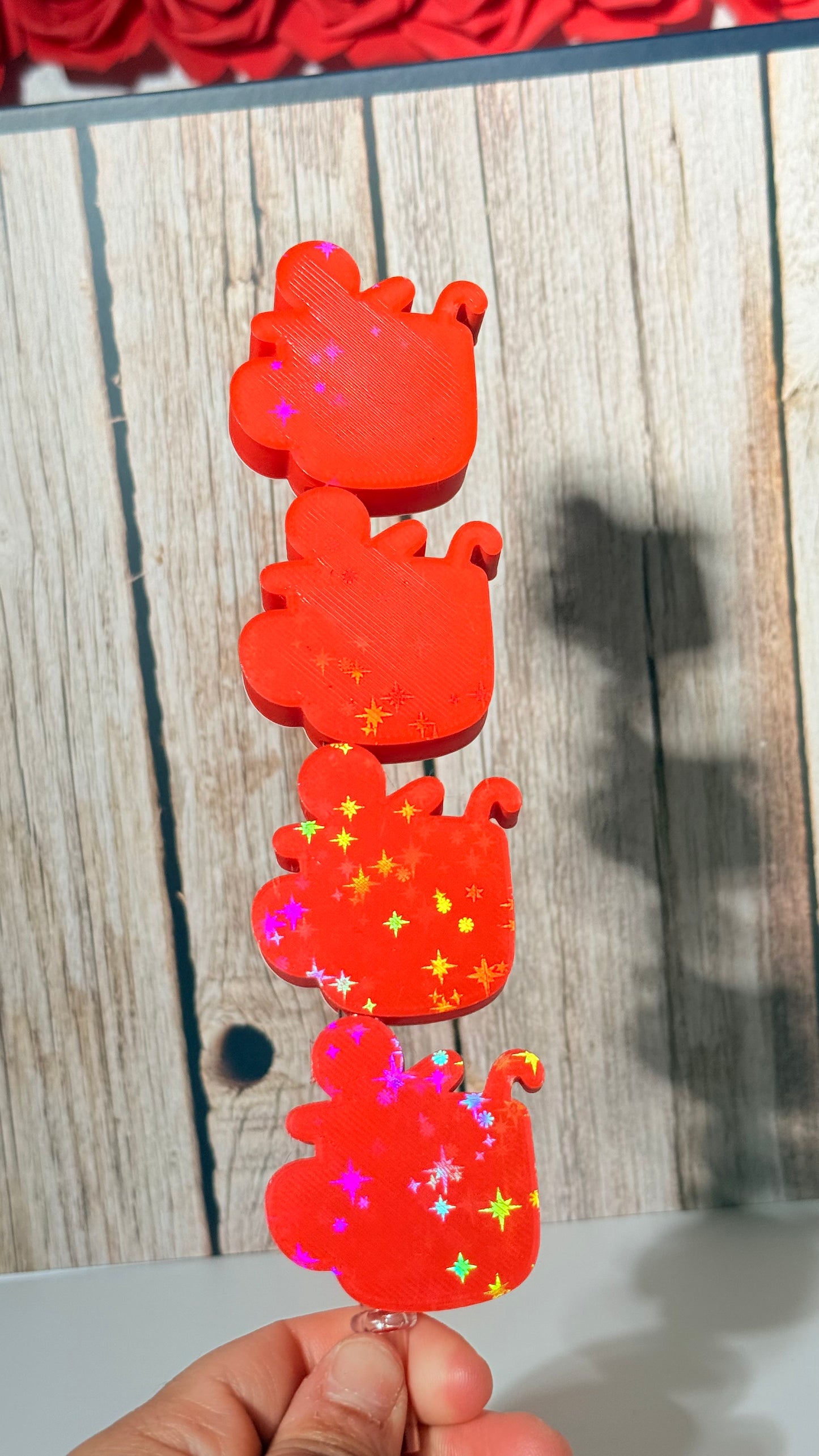 ginger coffe 3d straw topper