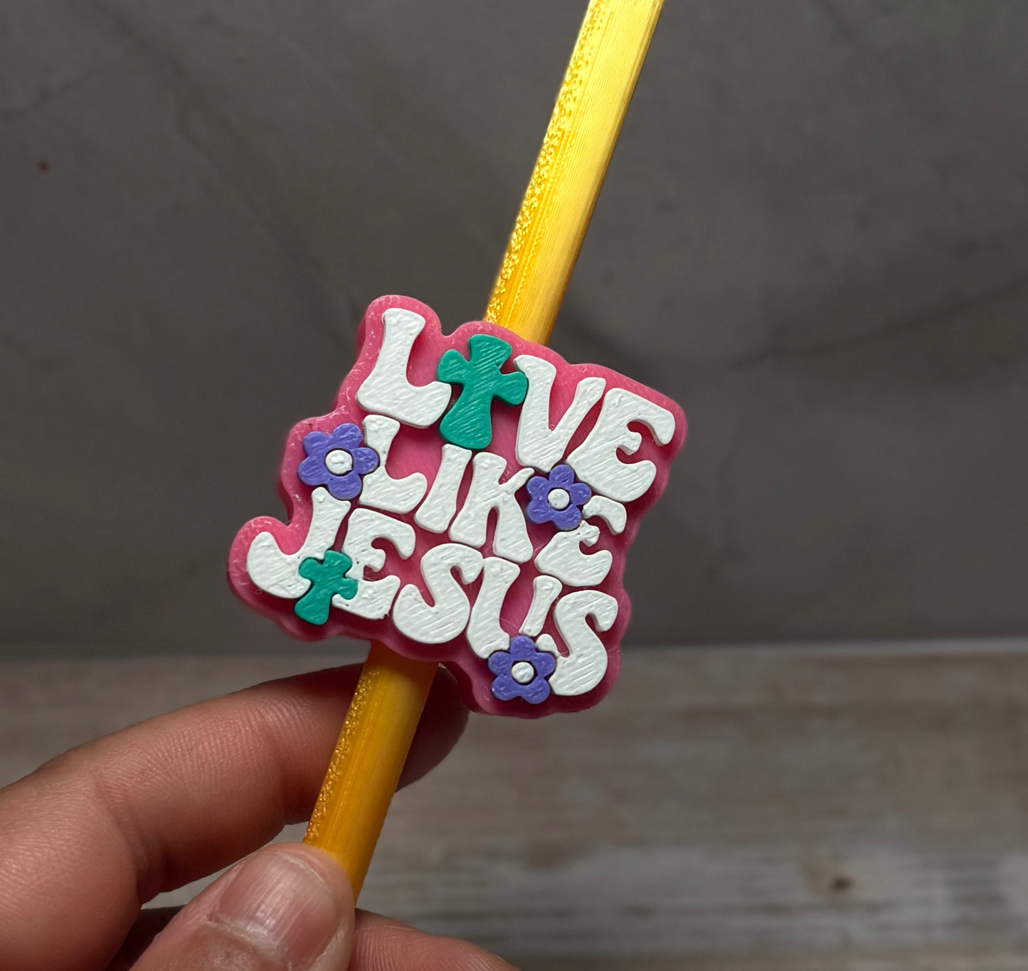 Live like Jesus strawtopper