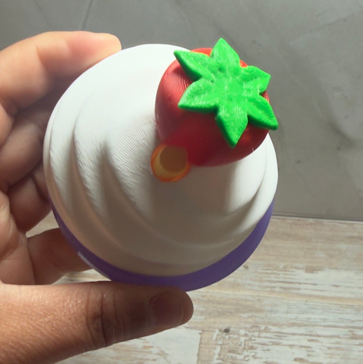 crema con fresa straw